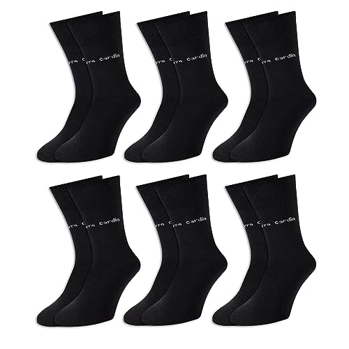 Pierre Cardin 18 Paar Sonderangebot Herren Business, Baumwoll, Anzug-Socken Schwarz (18, 39-42) von Pierre Cardin