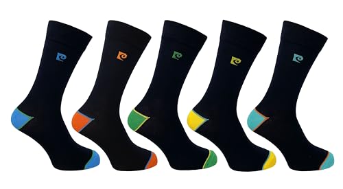 Pierre Cardin Bambussocken für Herren, 5 Paar, Größe 40-45, Herren-Arbeitssocken, Alltagssocken, Socken für Herren, Komfortsocken, Mehrere Spitzen an Ferse und Zehen, 7-11 von Pierre Cardin