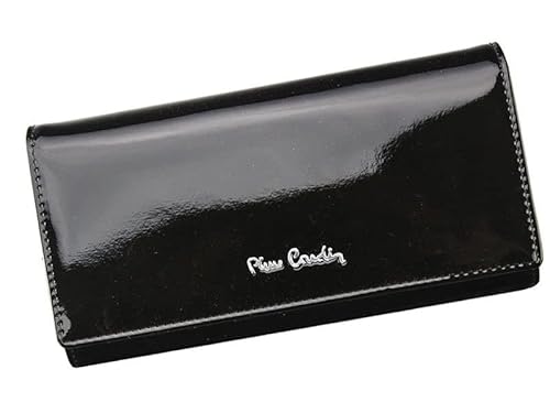 Pierre Cardin Brieftasche für Damen aus 100% Naturleder Lackiert 18,5 x 10 x 3 cm Für 9 Karten 2 Scheinfächer 1 Münzfach Farbe Schwarz Pierre Cardin Brieftasche für Damen aus 100% Naturleder Lackiert 18,5 x 10 x 3 cm Für 9 Karten 2 Scheinfächer 1 Münzfach Farbe Schwarz von Pierre Cardin