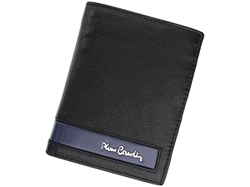 Pierre Cardin Cb Tilak26 326 RFID, Herrengeldbörse, Münzfach, Kartenfächer, Naturleder, Schwarz und Blau, 13 x 9,8 x 2,5 cm von Pierre Cardin