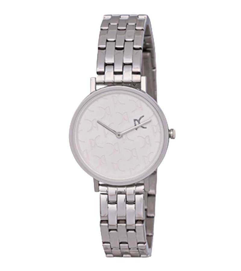 Pierre Cardin Damen Armband-Uhr mit Marken-Kürzel-Print analoge Quarz-Uhr 3ATM 31mm CBV.1539 Silber von Pierre Cardin