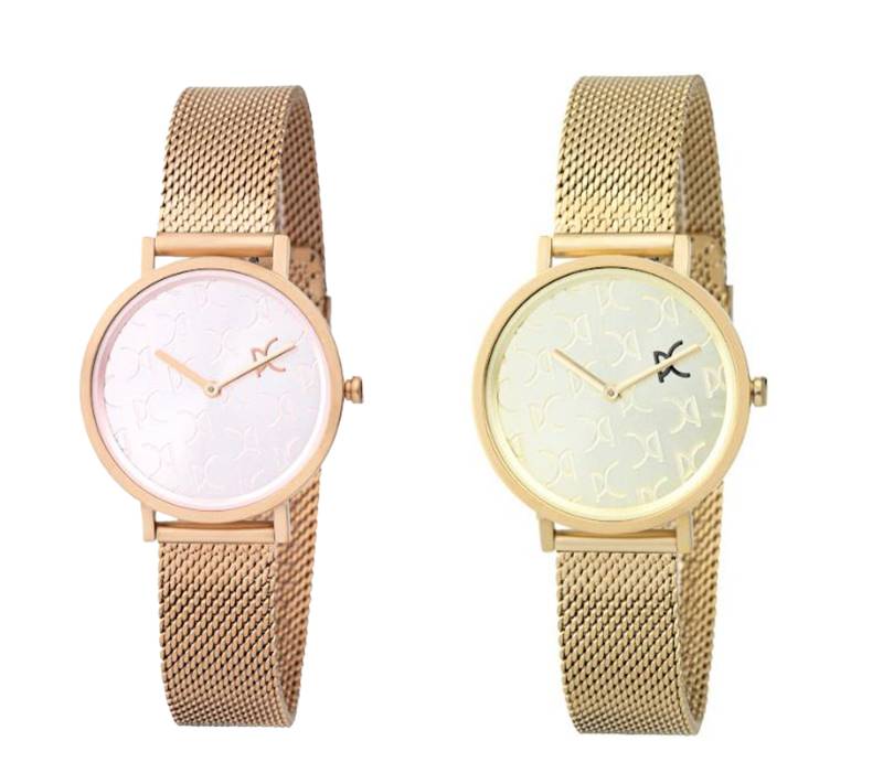 Pierre Cardin Damen Armband-Uhr mit Marken-Kürzel auf dem Ziffernblatt analoge Quarz-Uhr mit Edelstahl-Armband 3ATM 31mm Gold, Rose-Gold von Pierre Cardin