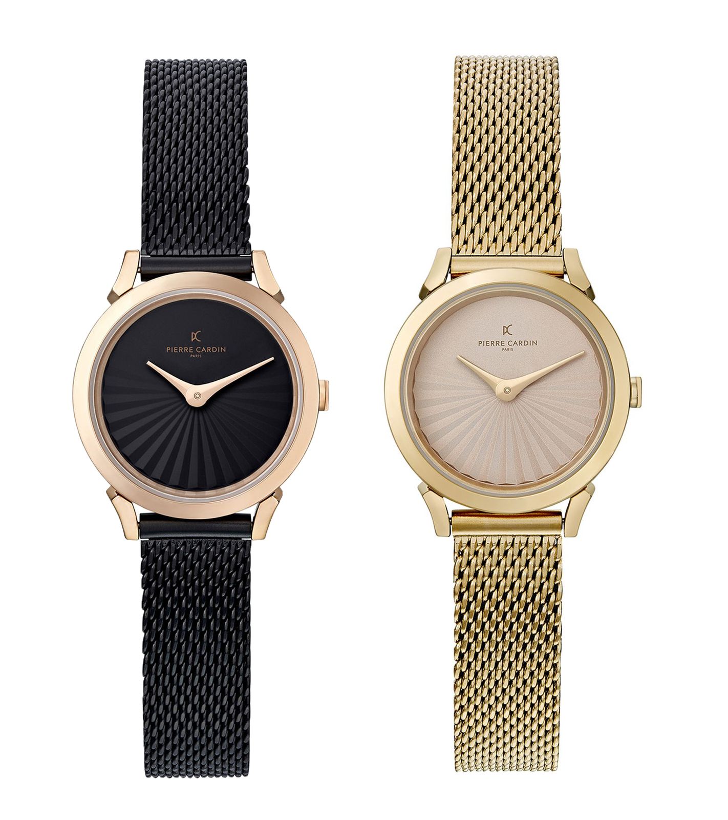 Pierre Cardin Damen Armband-Uhr schlichtes Ziffernblatt analoge Quarz-Uhr mit Edelstahl-Armband 3ATM 27mm CPI.25 Schwarz/Gold oder Gold Pierre Cardin Damen Armband-Uhr schlichtes Ziffernblatt analoge Quarz-Uhr mit Edelstahl-Armband 3ATM 27mm CPI.25 Schwarz/Gold oder Gold von Pierre Cardin