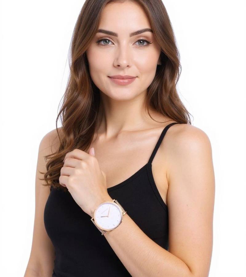 Pierre Cardin Damen Armband-Uhr schlichtes Ziffernblatt analoge Quarz-Uhr mit Edelstahl-Armband 3ATM 39mm CBV.1055 Rosa von Pierre Cardin