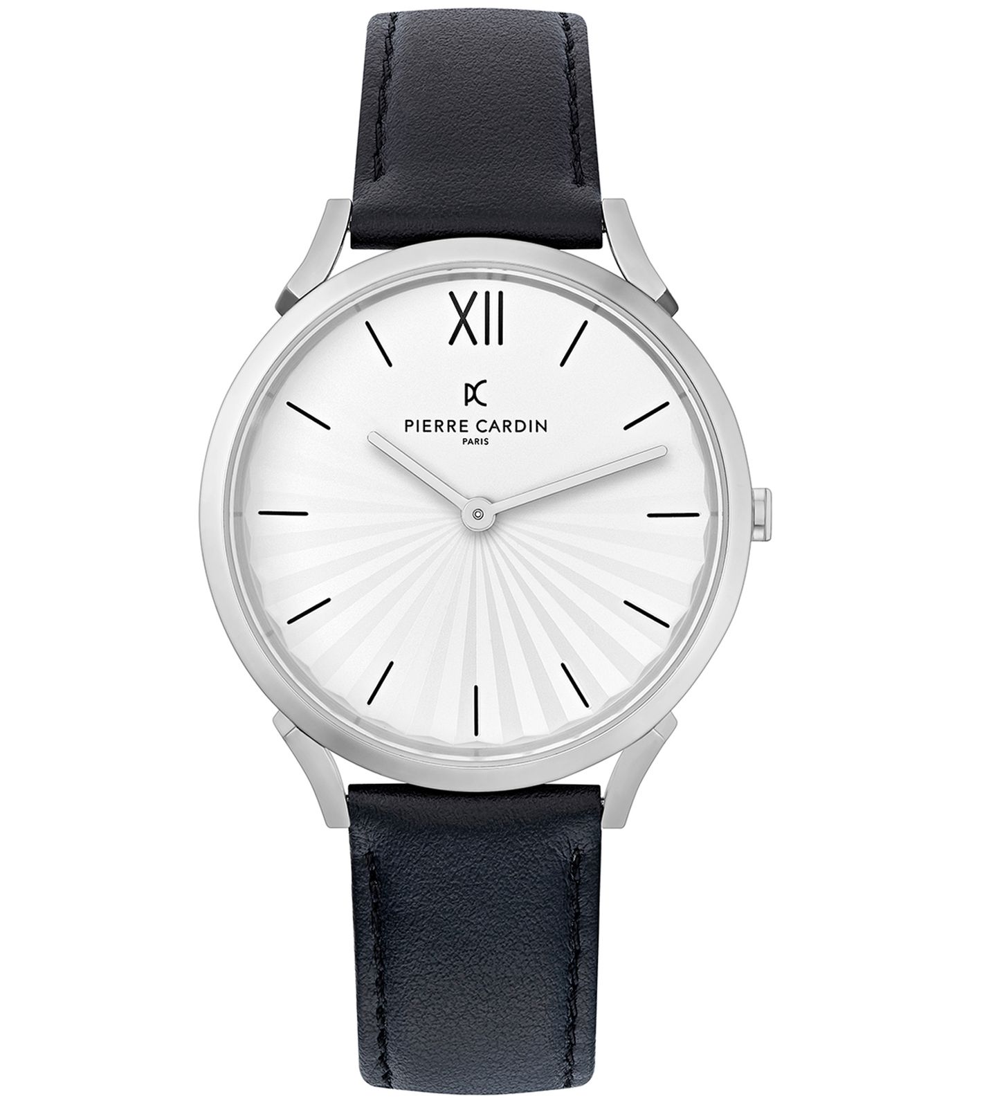 Pierre Cardin Damen Armband-Uhr schlichtes Ziffernblatt analoge Quarz-Uhr mit Leder-Armband 3ATM 40mm CPI.2000 Schwarz/Silber Pierre Cardin Damen Armband-Uhr schlichtes Ziffernblatt analoge Quarz-Uhr mit Leder-Armband 3ATM 40mm CPI.2000 Schwarz/Silber von Pierre Cardin