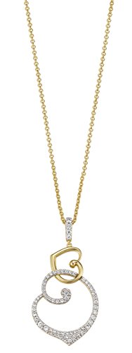 Pierre Cardin Damen-Kette mit Anhänger Coeur Tressé 925 Silber Zirkonia weiß Brillantschliff 80 cm - PCNL90487B800 von Pierre Cardin