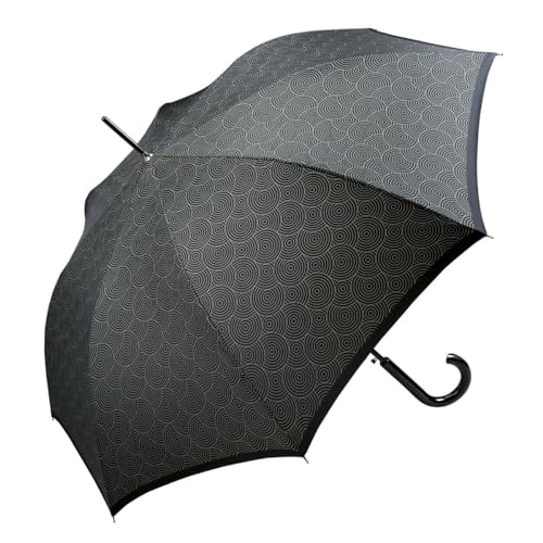 Pierre Cardin Damenstockschirm Regenschirm Kreismuster Mehrfarbig Automatik (Schwarz) von Pierre Cardin