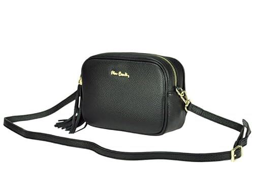 Pierre Cardin FRZ 1501 Dollaro Damen-Handtasche aus Leder, Messenger-Stil mit Fransen, Hellrot, Schwarz Pierre Cardin FRZ 1501 Dollaro Damen-Handtasche aus Leder, Messenger-Stil mit Fransen, Hellrot, Schwarz von Pierre Cardin