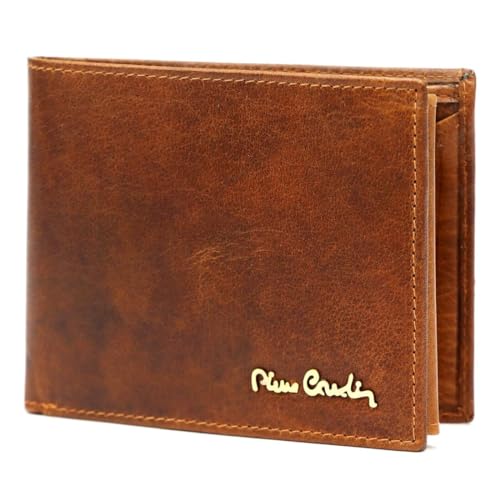 Pierre Cardin Geldbeutel Herren TILAK110 324 - Elegant Männer Geldbörse, Portemonnaie, Natural Leder - Kartenetui RFID Schutz - Camel von Pierre Cardin