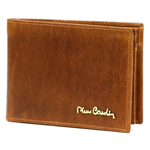 Pierre Cardin Geldbeutel Herren TILAK110 8806 - Elegant Männer Geldbörse, Portemonnaie, Natural Leder - Kartenetui RFID Schutz - Camel von Pierre Cardin