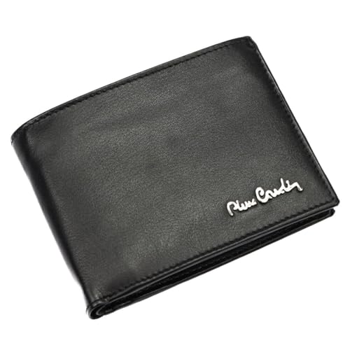 Pierre Cardin Geldbeutel Herren TILAK56 880BP - Elegant Männer Geldbörse, Portemonnaie, Natural Leder - Kartenetui RFID Schutz - Schwarz von Pierre Cardin