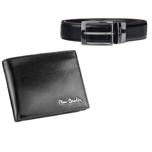 Pierre Cardin Geschenkset aus echtem Leder und Geldbörse, Schwarz 8808, 130 cm Pierre Cardin Geschenkset aus echtem Leder und Geldbörse, Schwarz 8808, 130 cm von Pierre Cardin