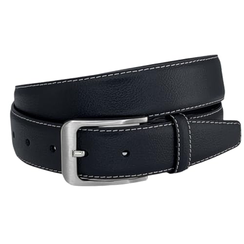 Pierre Cardin Gürtel Herren Ledergürtel Herren Gürtel Herren, Rindleder, 35 mm breit, schwarz, Farbe/Color:schwarz, Size US/EU:Bundweite 120 cm Gesamtlänge 135 cm W 47.2 XXL von Pierre Cardin