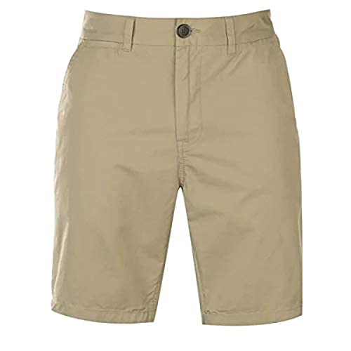 Pierre Cardin Herren 100% Baumwolle Klassische geflochtene Gürtel Chino Shorts - Bunt - Medium - XX Große Größen erhältlich (Small, Ohne Gürtel - Stone) von Pierre Cardin