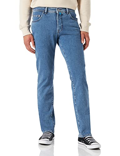 Pierre Cardin Herren 5-Pocket Dijon Jeans, Dark Blue Used, 34W / 32L von Pierre Cardin