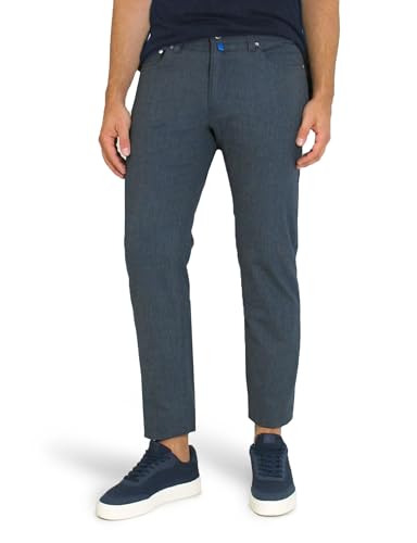 Pierre Cardin Herren 5-Pocket Hose Lyon Tapered, Polyester-Viskose | Wool-Look, leicht, 6213 yves Blue von Pierre Cardin
