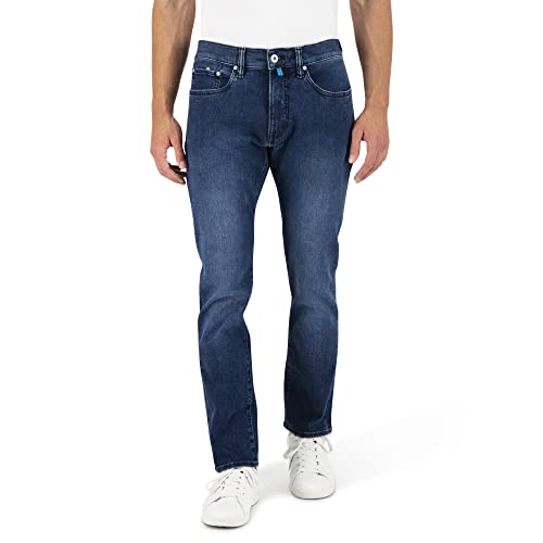 Pierre Cardin Herren 5-Pocket Jeans Antibes | Männer Hose | Slim Fit | Stone Washed | Dark Blue Used 6812 | 40W - 30L von Pierre Cardin