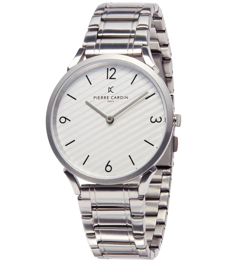 Pierre Cardin Herren Armband-Uhr analoge Quarz-Uhr mit Edelstahl-Armband 3ATM 40mm CPI.2020 Silber von Pierre Cardin