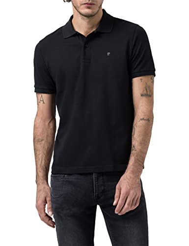 Pierre Cardin Herren Basic Polo Poloshirt, Schwarz, L von Pierre Cardin