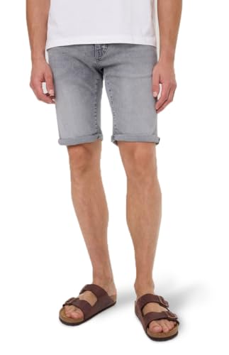 Pierre Cardin Herren Bermuda Jeans-Shorts | 5-Pocket Lefthand Stretch Denim Short | Kurze Hose, PC-Sisteron 7777.9854 Light Stone Grey Used Buffies von Pierre Cardin