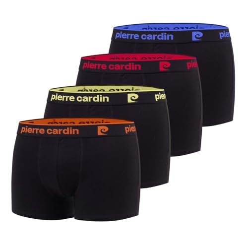 Pierre Cardin Herren Boxershorts PC/1/BC/Pk4 Retroshorts, Schwarz/Orange/Gelb/Rot/Blau, M von Pierre Cardin