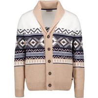 Pierre Cardin Herren Cardigan beige Gemustert,Norweger von Pierre Cardin
