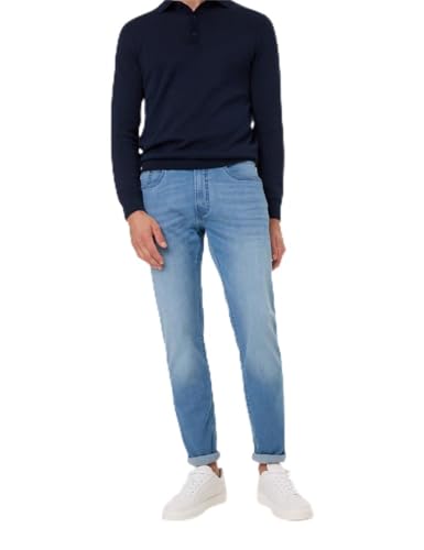 Pierre Cardin Herren Denim PC-Lyon | Männer Hose | Tapered Fit | Light Blue Used Mustache 8143 6846 | 40W - 30L von Pierre Cardin