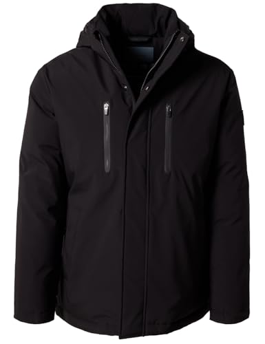 Pierre Cardin Herren Funktionsjacke Jacke | Männer Outdoorjacke | Tennisjacke | Kapuze | Reißverschluss | Modern Fit | Schwarz 9000 | S von Pierre Cardin