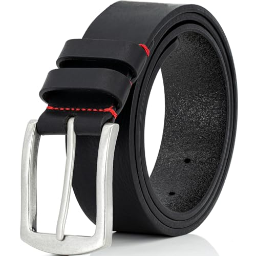 Pierre Cardin Herren Gürtel, Schwarz, Bundweite 110 cm Gesamtlänge 125 cm W 43.5 XL von Pierre Cardin