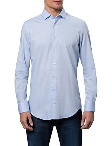 Pierre Cardin Herren Herrenhemd Langarm Hemd, blau, 42 von Pierre Cardin