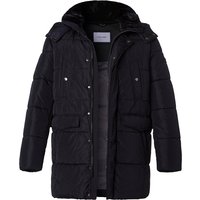 Pierre Cardin Herren Parka Schwarz Mikrofaser unifarben von Pierre Cardin