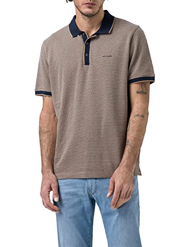 Pierre Cardin Herren Jacquard Polo Poloshirt, Tiger's Eye, L von Pierre Cardin