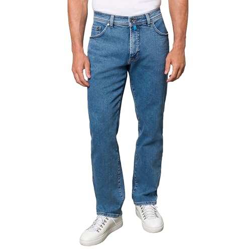 Pierre Cardin Herren Jeans He-Hose 5 Pocket Denim Stretch Denim | Männer Hose | Übergröße | Dark Blue Used 7002 6812 | 58 von Pierre Cardin