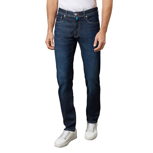 Pierre Cardin Herren Jeans He-Hose 5 Pocket Denim Stretch Denim | Männer Hose | Übergröße | Dark Blue Used Buffies 8006 6814 | 31 von Pierre Cardin