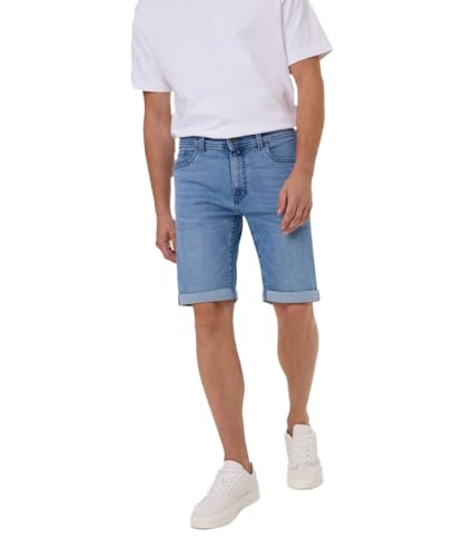 Pierre Cardin Herren Jeans Shorts Bermuda | 5-Pocket Stretch Denim Short | Kurze Hose, PC-Sisteron 8054.6844 Light Blue Used Buffies von Pierre Cardin