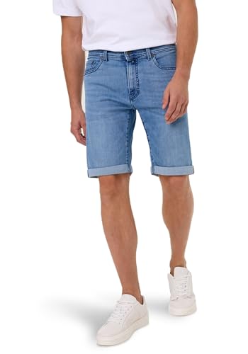 Pierre Cardin Herren Jeans Shorts Bermuda | 5-Pocket Stretch Denim Short | Kurze Hose, PC-Sisteron 8054.6844 Light Blue Used Buffies von Pierre Cardin
