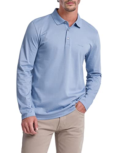 Pierre Cardin Herren Langarm Poloshirt Polo Longsleeve, Forever Blue, 5XL von Pierre Cardin