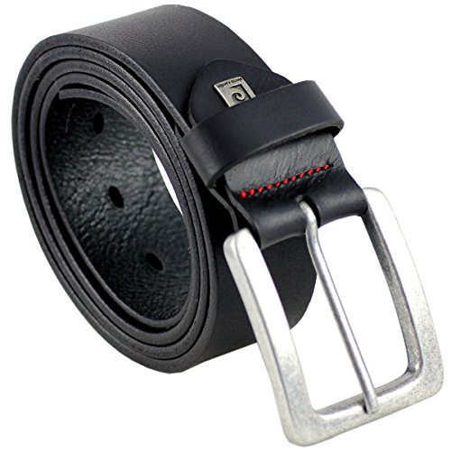 Pierre Cardin Herren-Leder-Gürtel, Gürtel Herren, Jeans-Gürtel Vollbüffelleder, schwarz/braun, Größe/Size:100, Farbe/Color:schwarz von Pierre Cardin