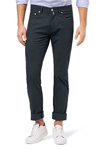 Pierre Cardin Herren Lyon Tapered 5-Pocket Hose Sommergabardine, leicht Off-Black von Pierre Cardin