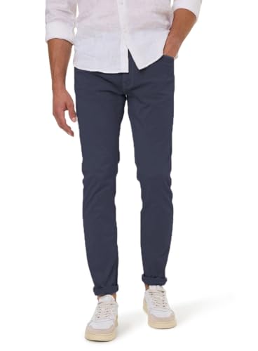 Pierre Cardin Herren Lyon Tapered 5-Pocket Hose Sommergabardine, leicht Vintage Dark Blue von Pierre Cardin
