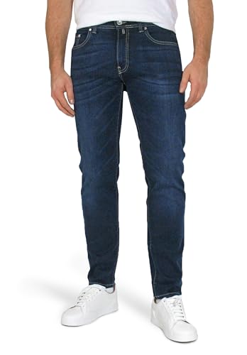 Pierre Cardin Herren Straight Jeans, Dunkelmarineblau, modisch ausgefallen, 35 W/32 L von Pierre Cardin