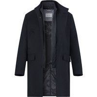 Pierre Cardin Herren Mantel blau Wolle unifarben von Pierre Cardin