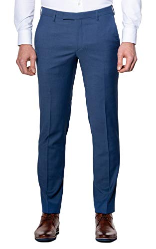 Pierre Cardin Herren Mix & Match Hose Dupont Futureflex Anzughose, Blau, 48 von Pierre Cardin