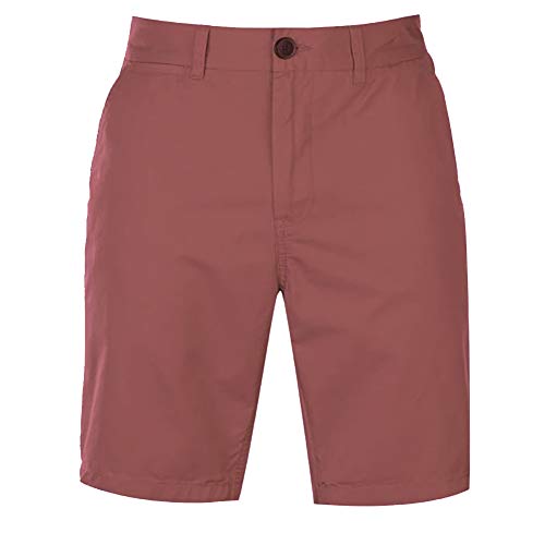 Pierre Cardin Herren Neue Saison 100% Baumwolle Classic Leichter Sommer Chino 5 Taschen Shorts Knopf- und Reißverschlussbefestigung mit Gürtelschlaufen (Small, Pink) von Pierre Cardin