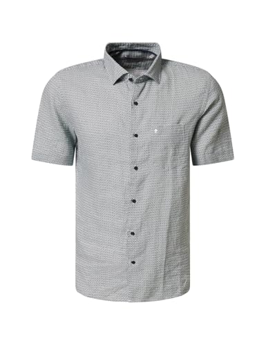Pierre Cardin Herren Oberhemd Kurzarm Kent 1001 | Männer Kurzarm Hemd | Button-down | kariert | modern fit | Quiet Green 0283 5025 | XXL von Pierre Cardin