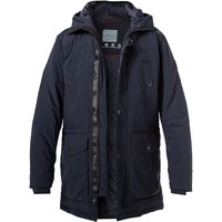 Pierre Cardin Herren Parka blau Mikrofaser unifarben von Pierre Cardin