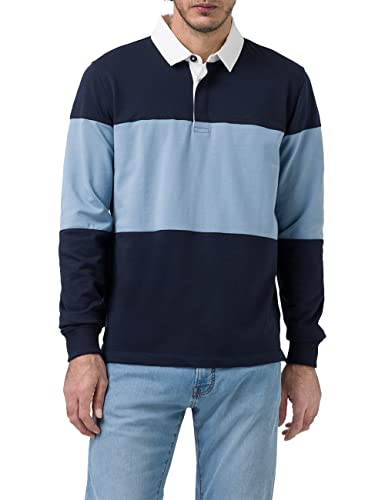 Pierre Cardin Herren Polo Rugby Sweatshirt, Faded Denim, 3XL von Pierre Cardin