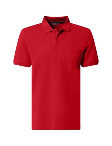 Pierre Cardin Herren Polo-Shirt Kurzarm Poloshirt KN | Männer Polo-Hemd | 3 Knopf | Modern Fit | New Empire red 2060 4103 | 4XL von Pierre Cardin