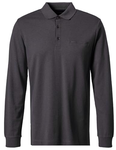 Pierre Cardin Herren Polo-Shirt Langarm Polo Longsleeve | Männer Polo-Hemd | 3 Knopf | Modern Fit | Asphalt 9314 | 3XL von Pierre Cardin