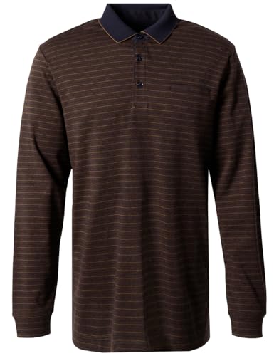 Pierre Cardin Herren Polo-Shirt Langarm Polo Longsleeve | Männer Polo-Hemd | 3 Knopf | Modern Fit | Chipmunk 8215 | 3XL von Pierre Cardin